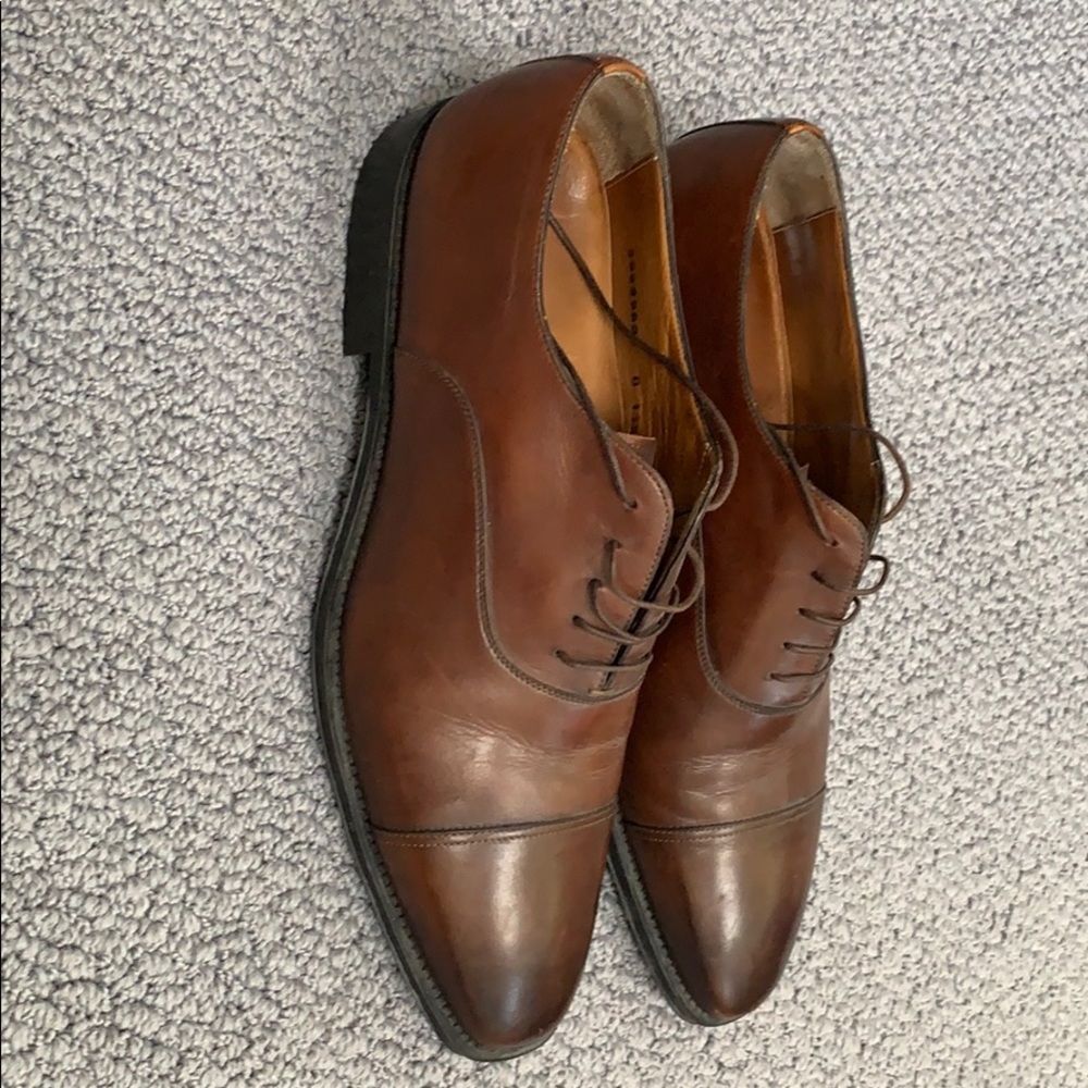 Men's Brown Santoni Lace-Up Shoes Size 11.5 D